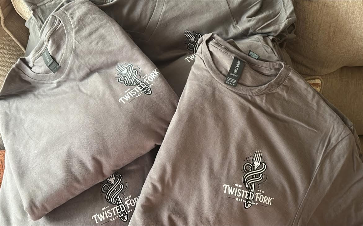 Twisted fork t shirt