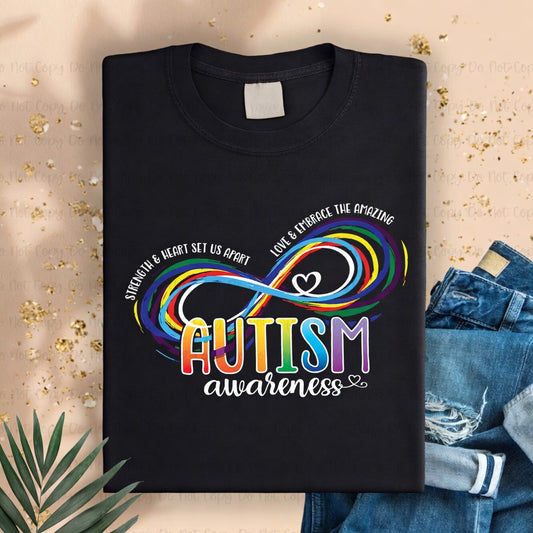 Autism Awareness Shirt – Rainbow Infinity Love Symbol